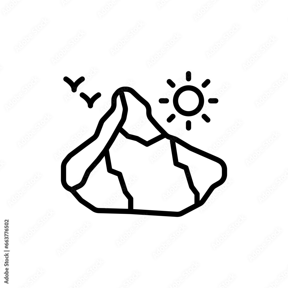 Matterhorn icon in vector. Illustration Matterhorn icon in vector. Illustration