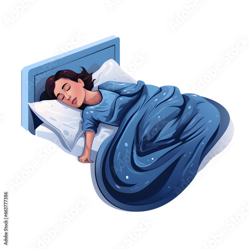 Illustration of sleeping isolated on white