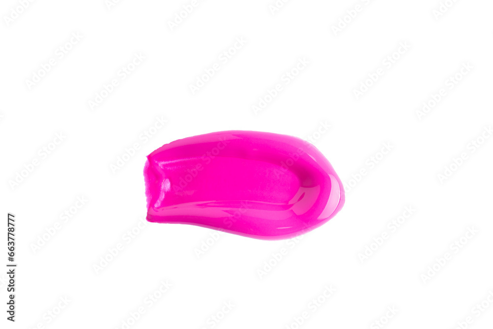 Smears pink lip gloss isolated. Swipes lipstick on white background. Smudged makeup cosmetic product sample. Swatch of pink lipgloss Smears pink lip gloss isolated. Swipes lipstick on white background. Smudged makeup cosmetic product sample. Swatch of pink lipgloss