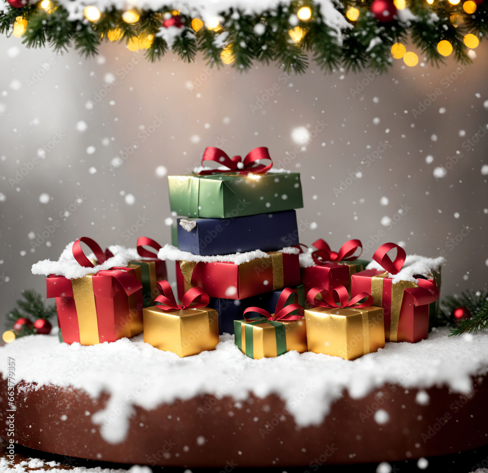 Christmas background with gift boxes Christmas background with gift boxes