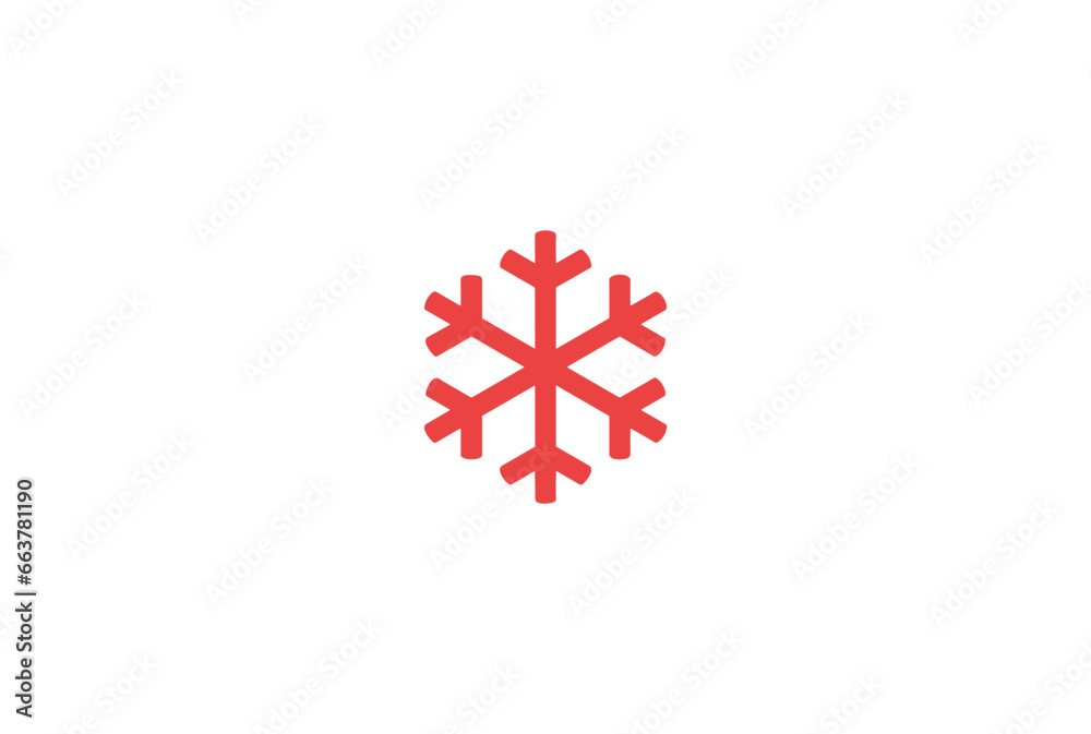 Fototapeta premium snowflake icon, decoration for christmas, vector graphics on a white background