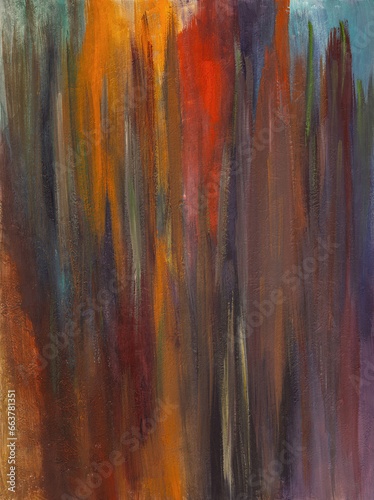 Painting of Autumnal Brush Strokes photo