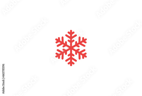 snowflake icon, decoration for christmas, vector graphics on a white background