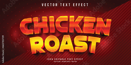 Chicken roast text effect mockup