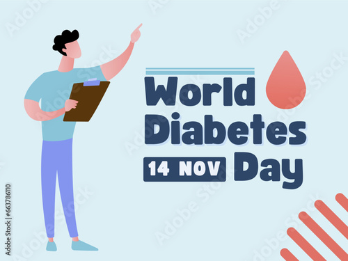 Illustration Of World Diabetes Day.