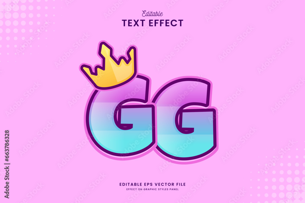 Fényképezés decorative good game editable text effect vector design