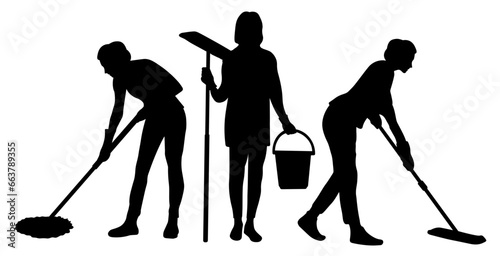 Floor cleaning SVG, Cleaning team SVG, Cleaning workers SVG, Сleaner SVG, Cleaning icons, Cleaning Services silhouettes, Cut files