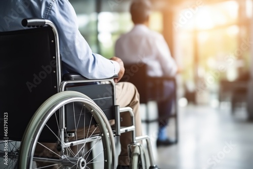 Wheelchair users feel isolated. Elderly patient in a wheelchair