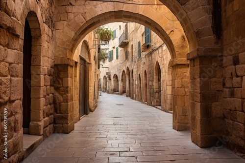stone arches in the jewish quarter photo