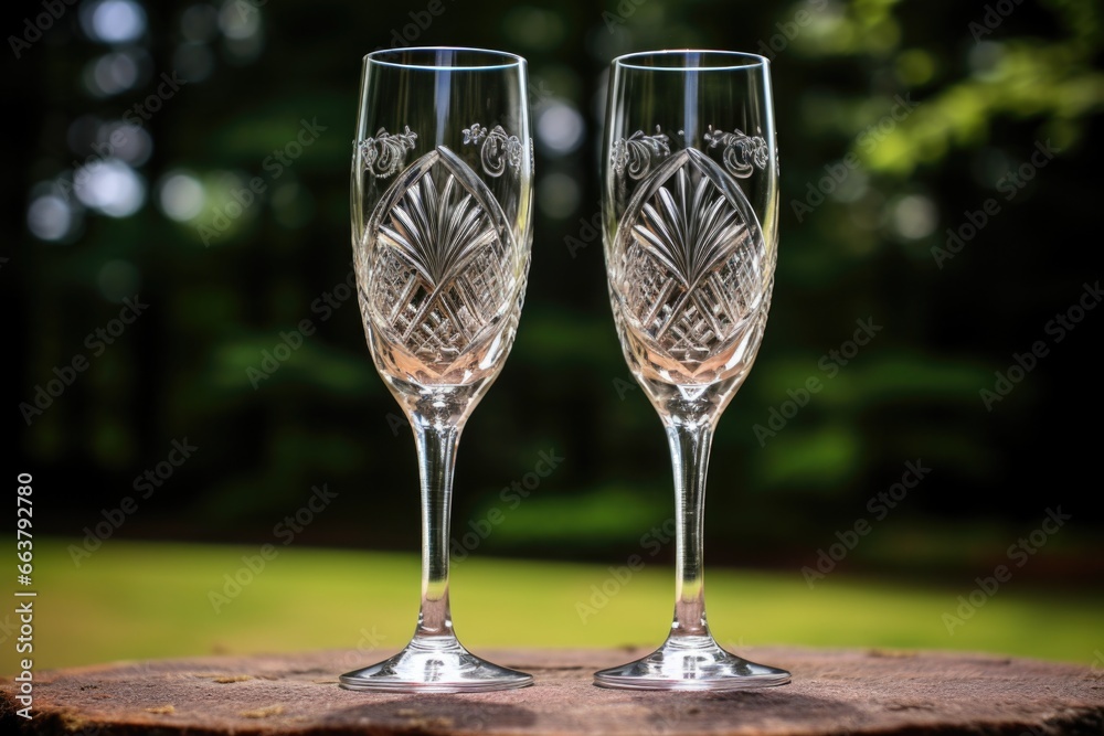 a set of his and hers wedding champagne flutes a set of his and hers wedding champagne flutes