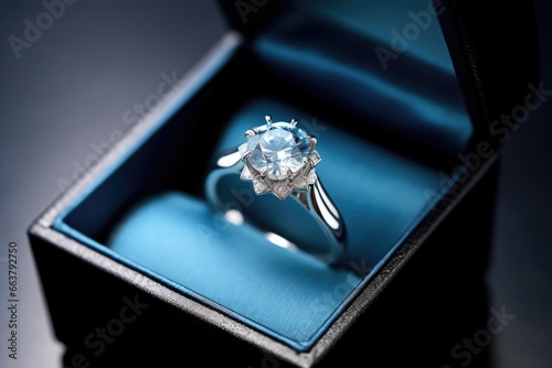 a close view of a diamond ring in a blue box © Alfazet Chronicles