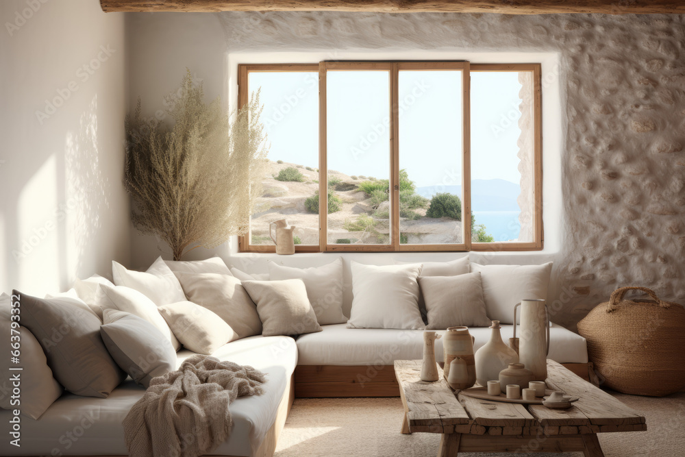 Obraz premium living room interior, Generative AI