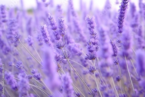 nature close-up  lavender stalks swaying in wind