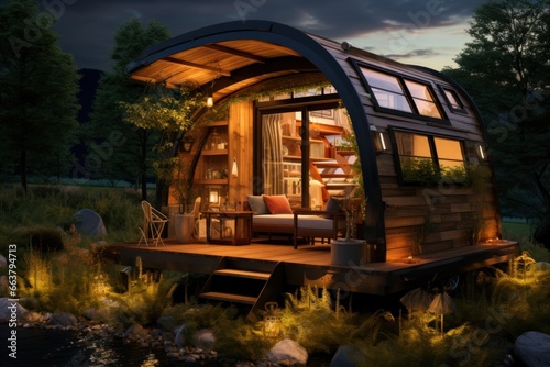 Tiny house in nature.