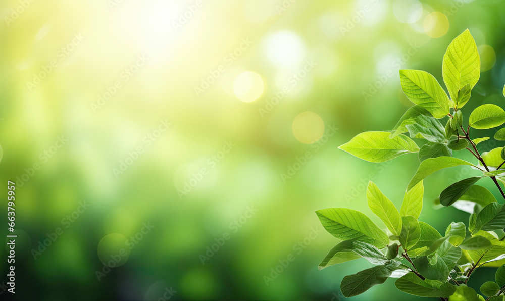 Lush green leaves in focus, providing a fresh. Lush green leaves in focus, providing a fresh.