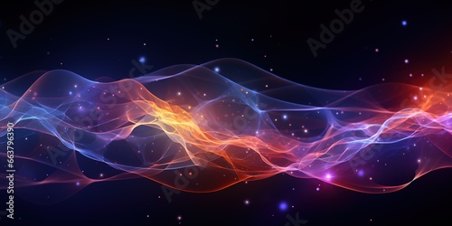 Abstract digital background. Can be used for technological processes, neural networks and AI, digital storages, sound and graphic forms, science, education, etc
