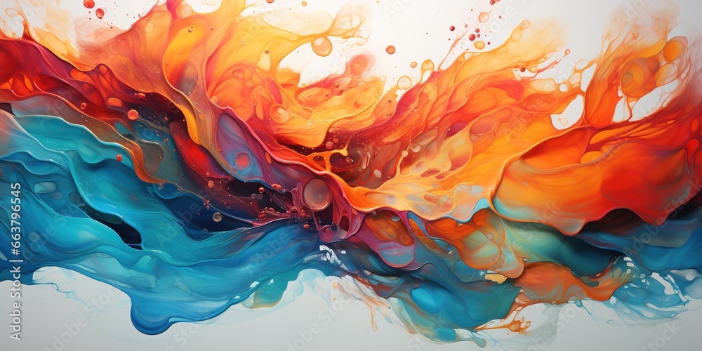 Abstract painting with vibrant colors. Fantasy concept, Illustration painting.