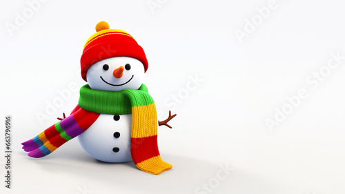 Diverse snowmen proudly display Pride colours, spreading warmth and equality in a heart-warming Christmas celebration of love, acceptance, and unity, computer Generative AI stock illustration
