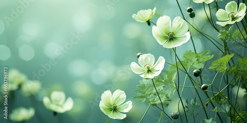 Beautiful background copy leaf green flowers floral spring natural nature blossom space