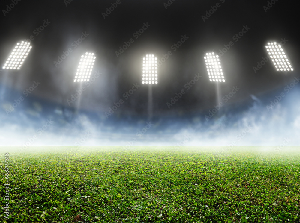 Naklejka premium Stadium Outdoor Floodlit