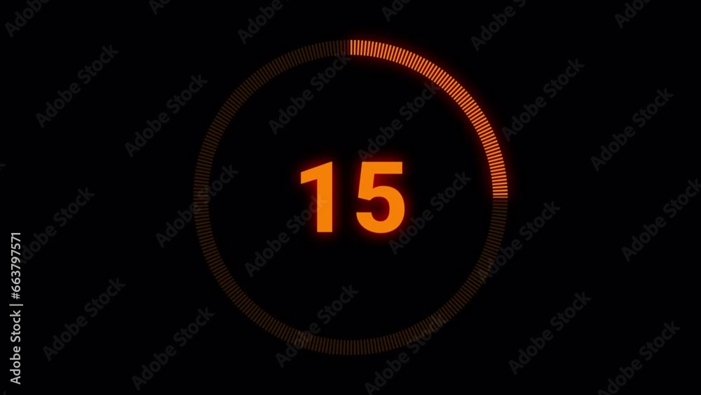 Dynamic and engaging 20-second countdown timer animation with alpha channel Dynamic and engaging 20-second countdown timer animation with alpha channel