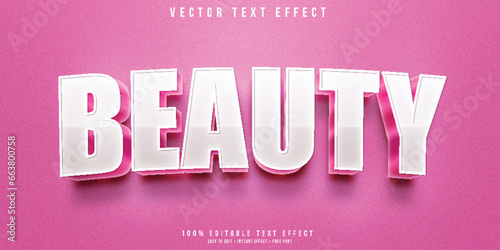 Pink beauty 3d editable text effect