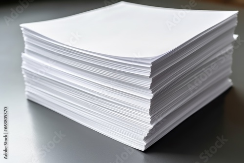 stack of white papers ready for printing flyers