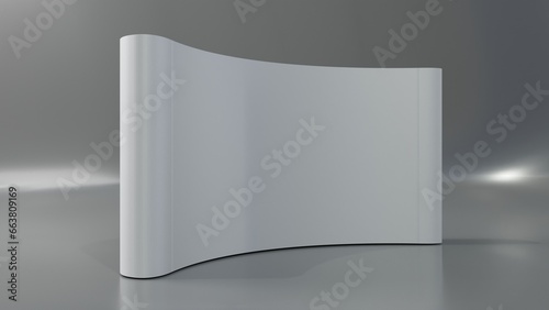 Trade exhibition stand, Exhibition round, background , 3D rendering , mockup 