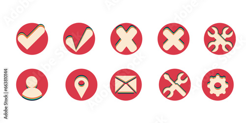 10 icons. Vector icons set website. for retro style computers and phones,1