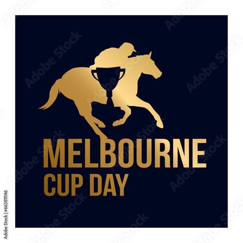 Melbourne Cup Day. Abstract Creative Cup Horse Unit. November 1st.