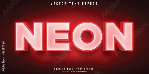 Neon 3d editable text effect