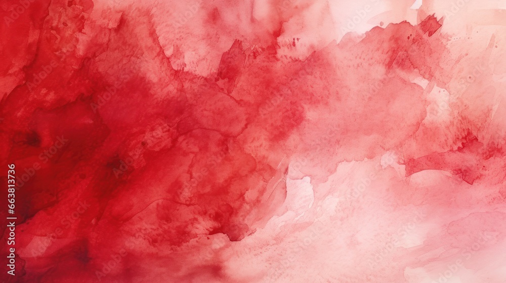 Red abstract watercolor background texture