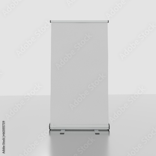 Cuadro en lienzo Roll up banner different angles isolated on a white background