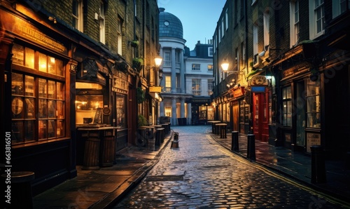After work, the streets of London come alive with the vibrant energy of its dark places and bars.