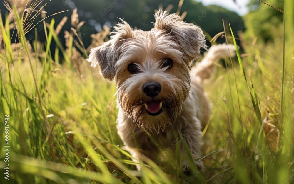Photo of Dog in a grass field