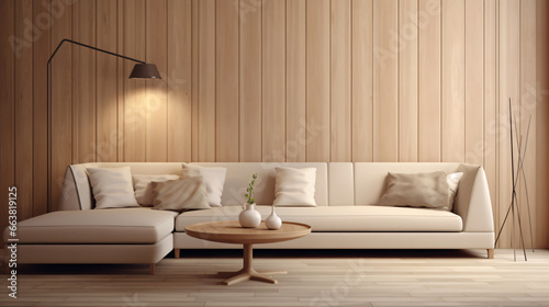 Modern living room interior design with sofa 
