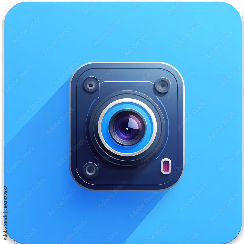 Futuristic Camera Icon - High Tech Photography Design, Sleek Digital Camera Icon Futuristic Camera Icon - High Tech Photography Design, Sleek Digital Camera Icon