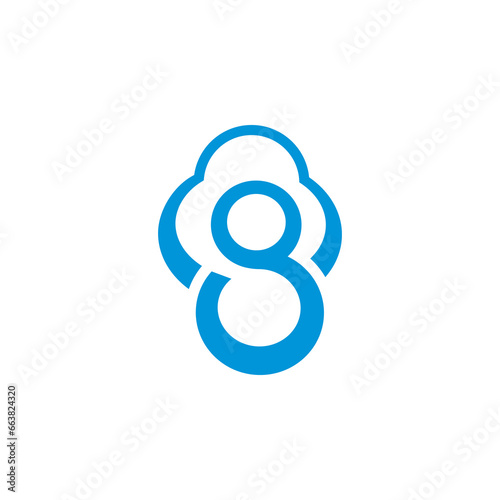 The monogram is the number g and cloud. Cloud, outline and elegant.