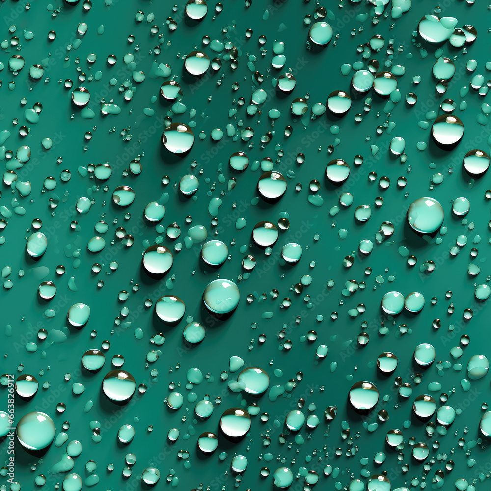 Water droplet liquid rain water drops wet blue repeat pattern cartoon