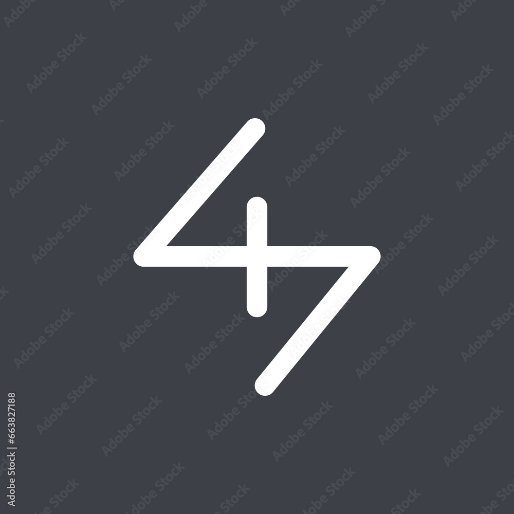 vector is monogram number 4 and 7. Elegant and unique.