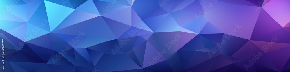 A blue and purple abstract background with triangles.