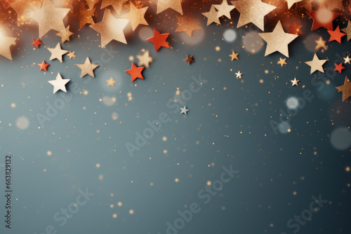 Star with copy space invitation backdrop, christmas greeting background