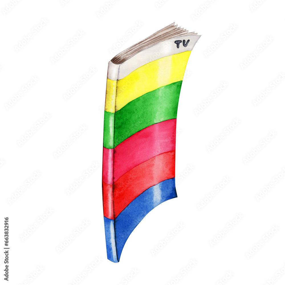 Cover Page View Of Retro 1990s Style TV Guide Magazine Hand Drawn cover-page-view-of-retro-1990s-style-tv-guide-magazine-hand-drawn