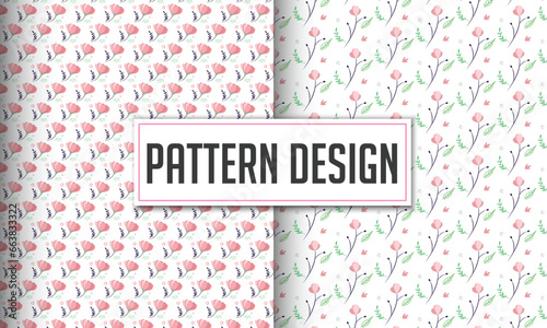 Summer seamless flowers pattern design, cute design for fabric, interior decor, wrapping paper.