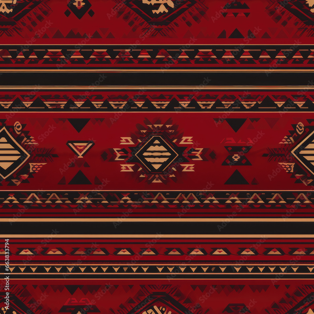 Aztec bohemian cartoon repeat pattern tile boho Aztec bohemian cartoon repeat pattern tile boho