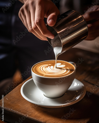 Latte Love: How a Barista Creates a Coffee with a Heart Aspect Ratio 4:5