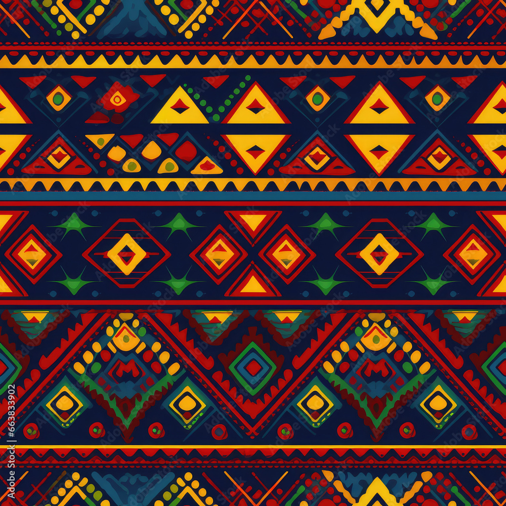 Aztec bohemian cartoon repeat pattern tile boho Aztec bohemian cartoon repeat pattern tile boho