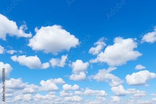 Blue Sky with Wispy Clouds - High Quality Photo 