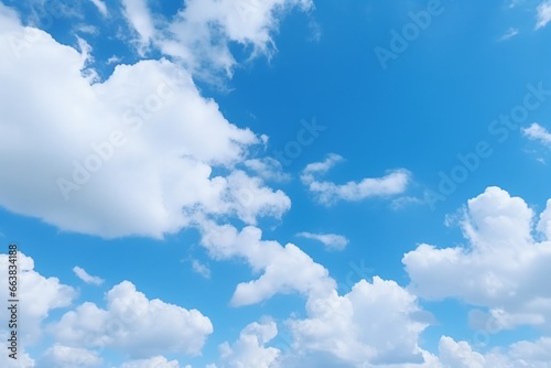 Blue Sky with Wispy Clouds - High Quality Photo 