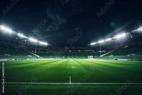 Soccer Stadium's Nighttime Spotlight Spectacle © pierre
